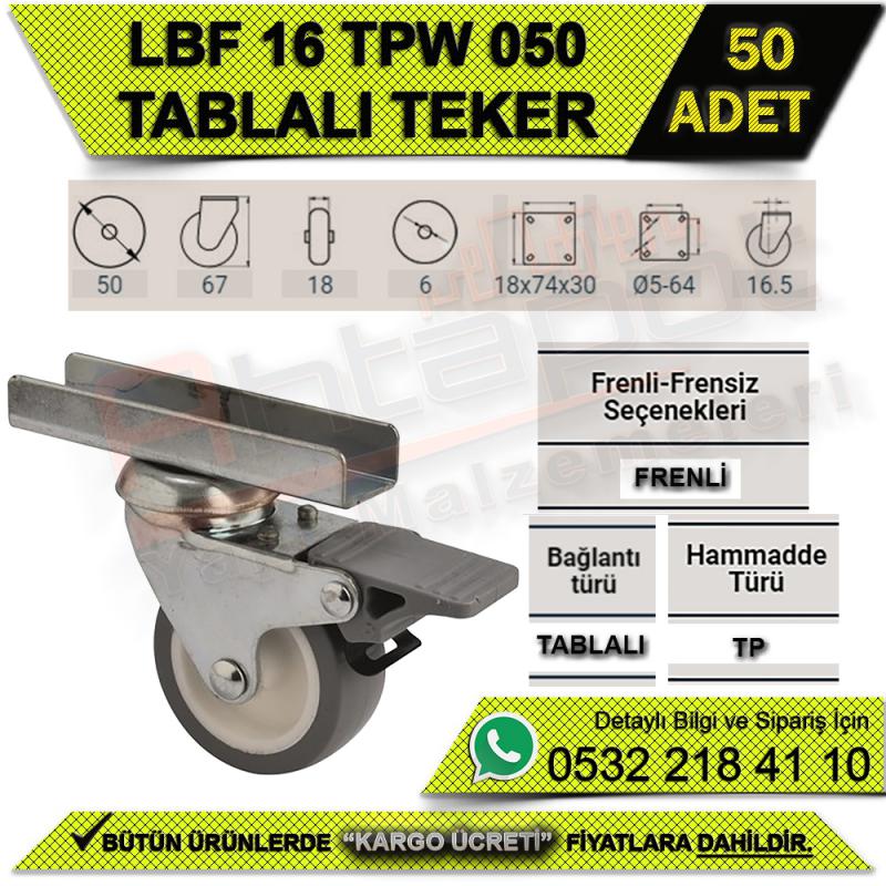 LBF 16 TPW 050 TABLALI BÜRO TİPİ FRENLİ TEKER (100 ADET)